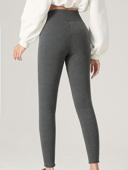 Zwarte Thermische Skinny Legging met Zakken - Lara