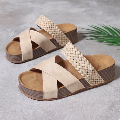 Zwarte Espadrille Kruisband Sandalen - Liv