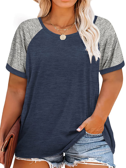 Blauw Raglan T-shirt - Ella