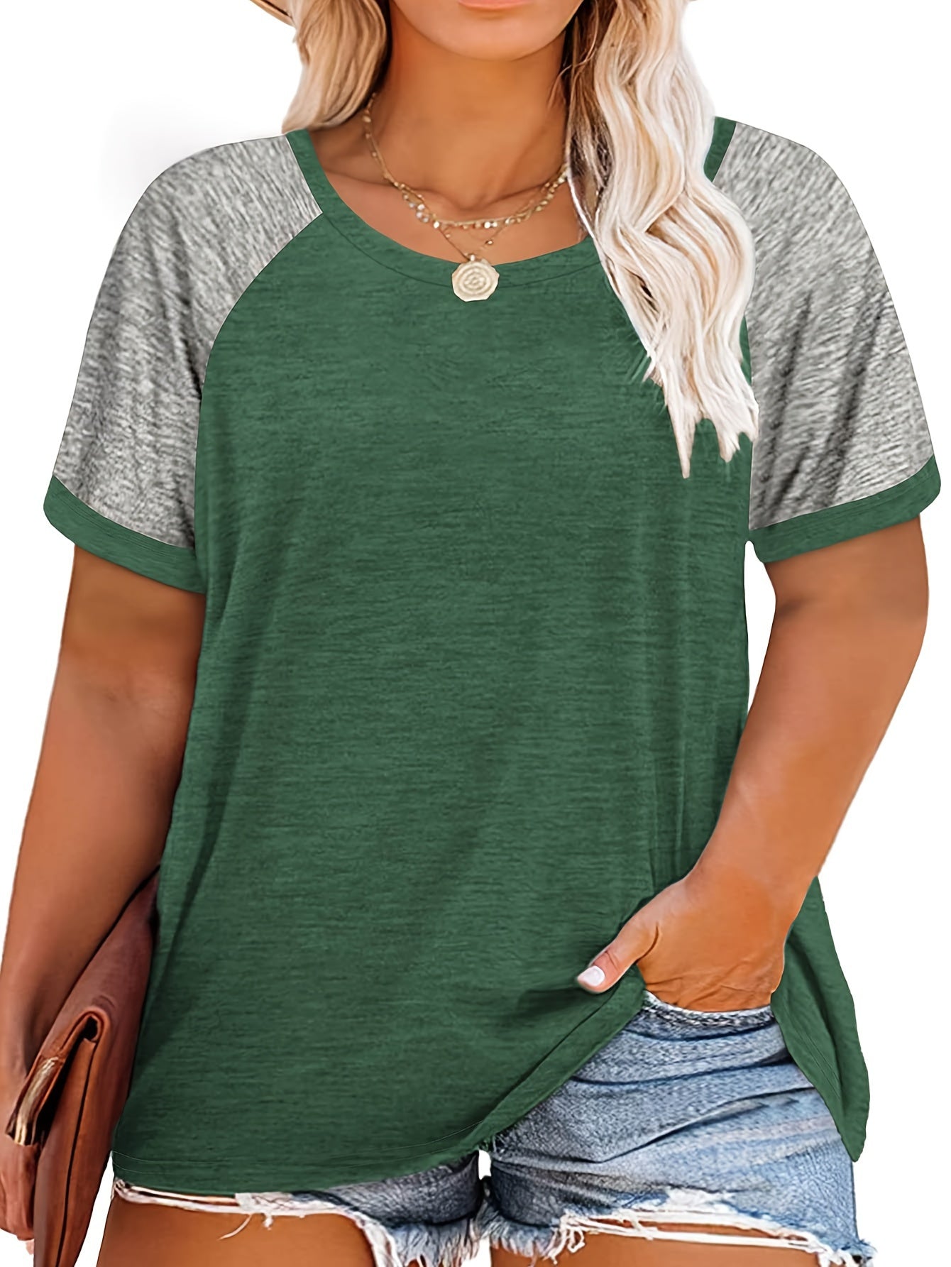 Blauw Raglan T-shirt - Ella