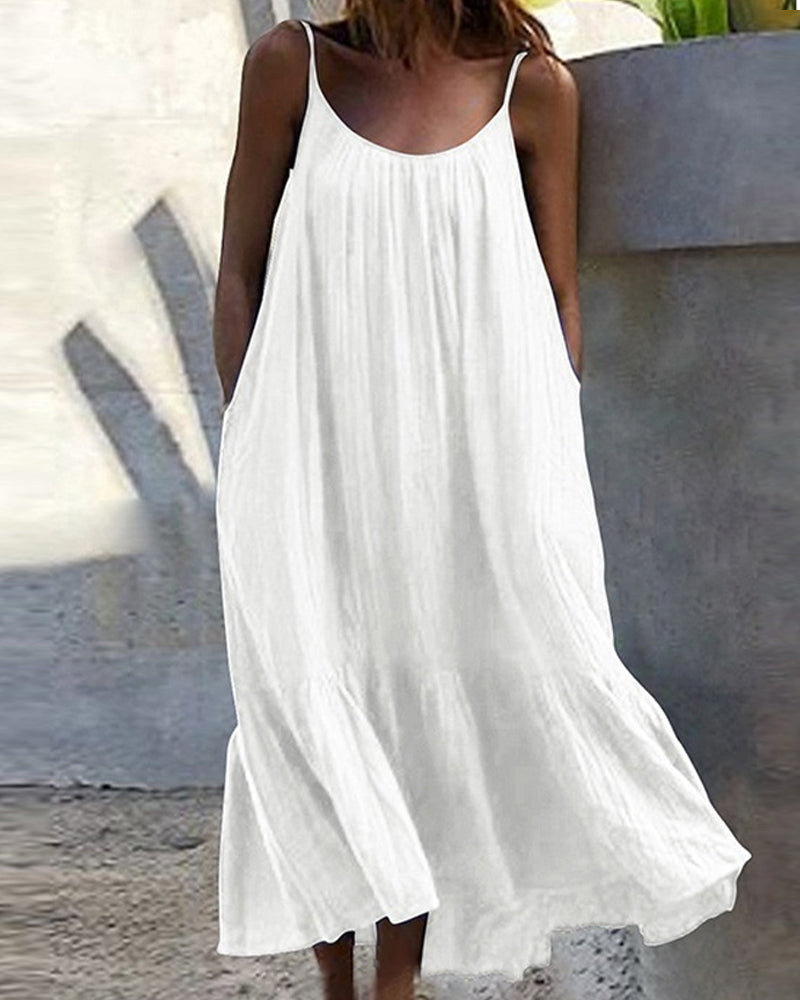 Sophie - Witte zomer maxi-jurk