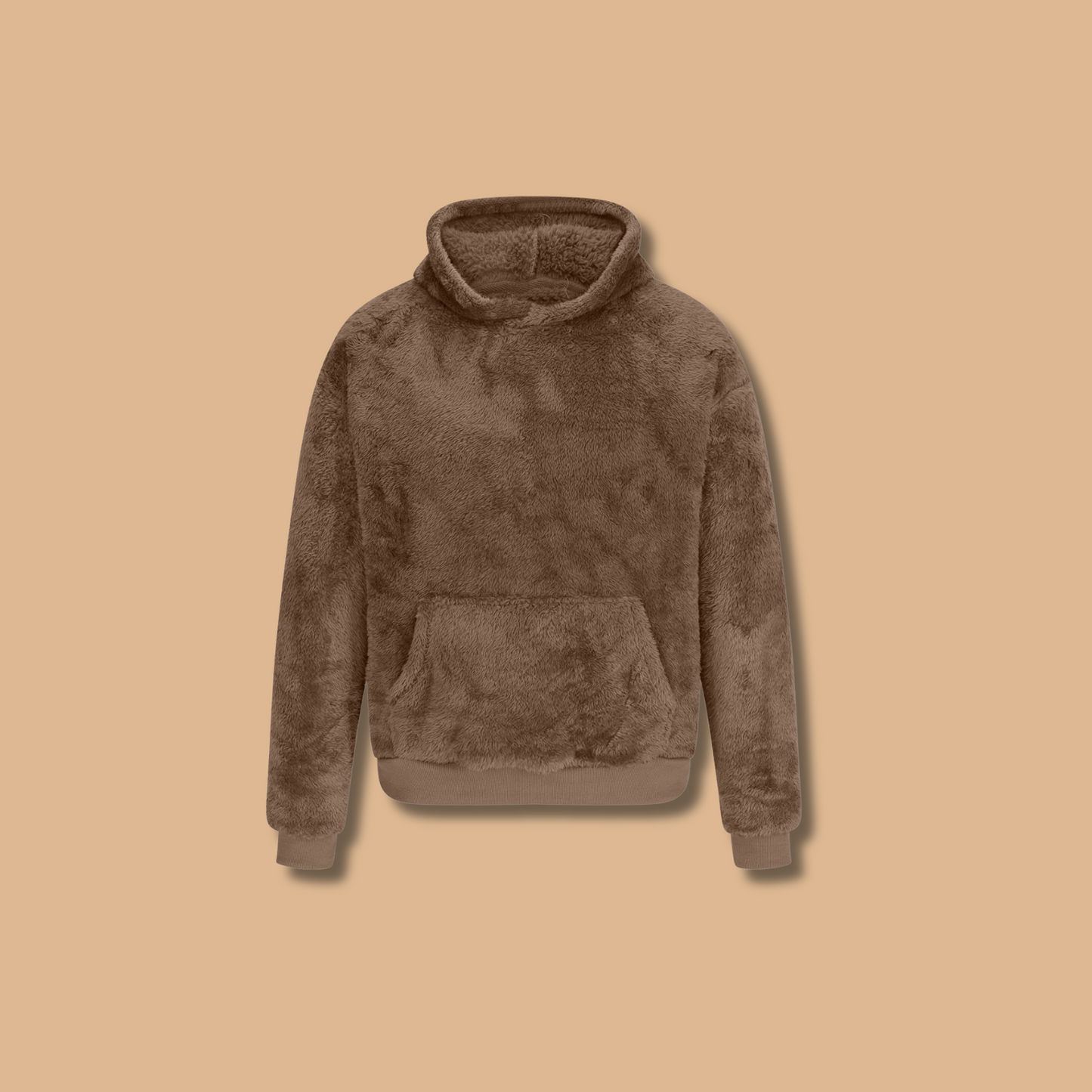 Khaki Fluffy Hoodie - Max