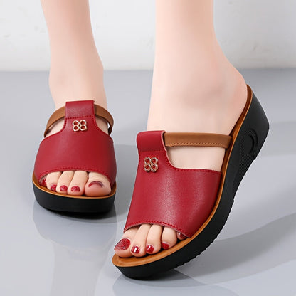 Bordeaux Wedge Sandalen - Emma