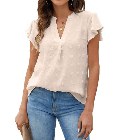 Hanna - Witte blouse met stippen