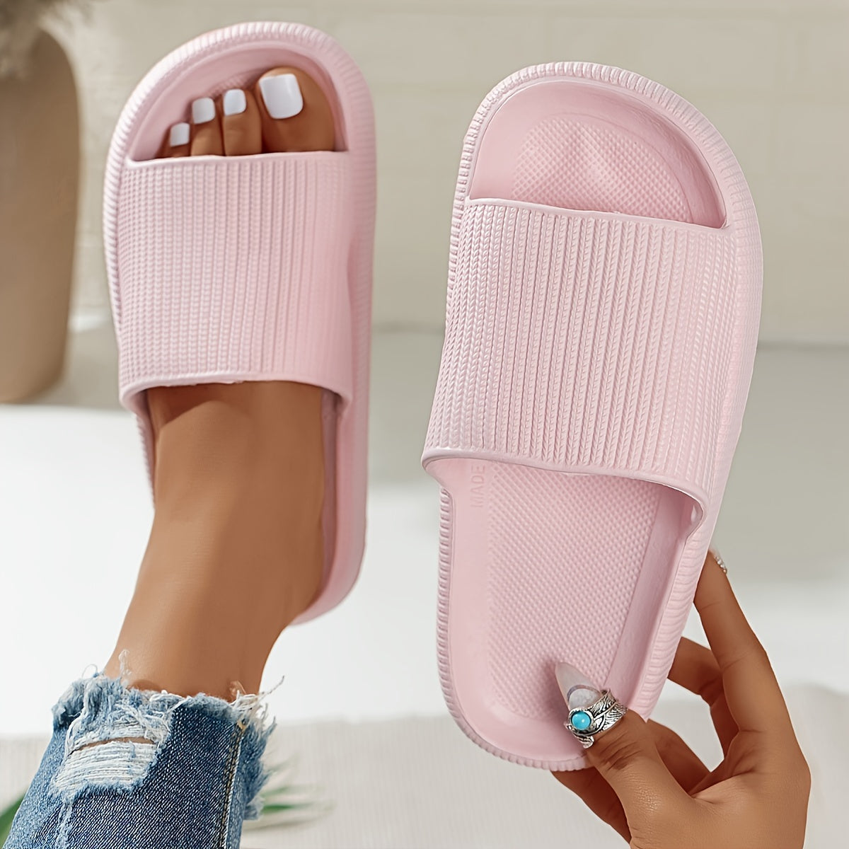 Zwarte Orthopedische Kussen Slippers - Nova