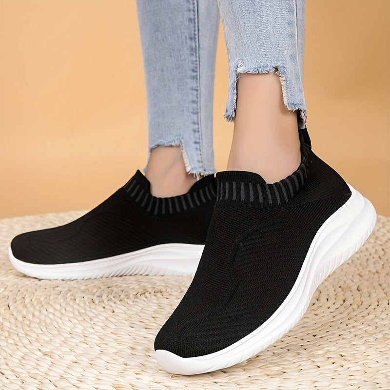 Zwarte Orthopedische Slip-On Sneakers voor Dames – Eva