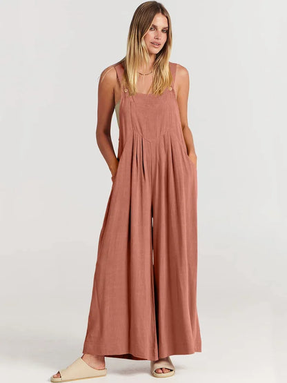 Elegant linnen jumpsuit met bloesem