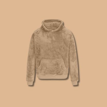 Khaki Fluffy Hoodie - Max