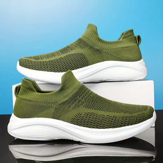 Groene Gebreide Instapsneakers - Sam