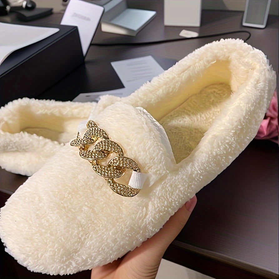 Witte Orthopedische Loafers met Ketting - Mila