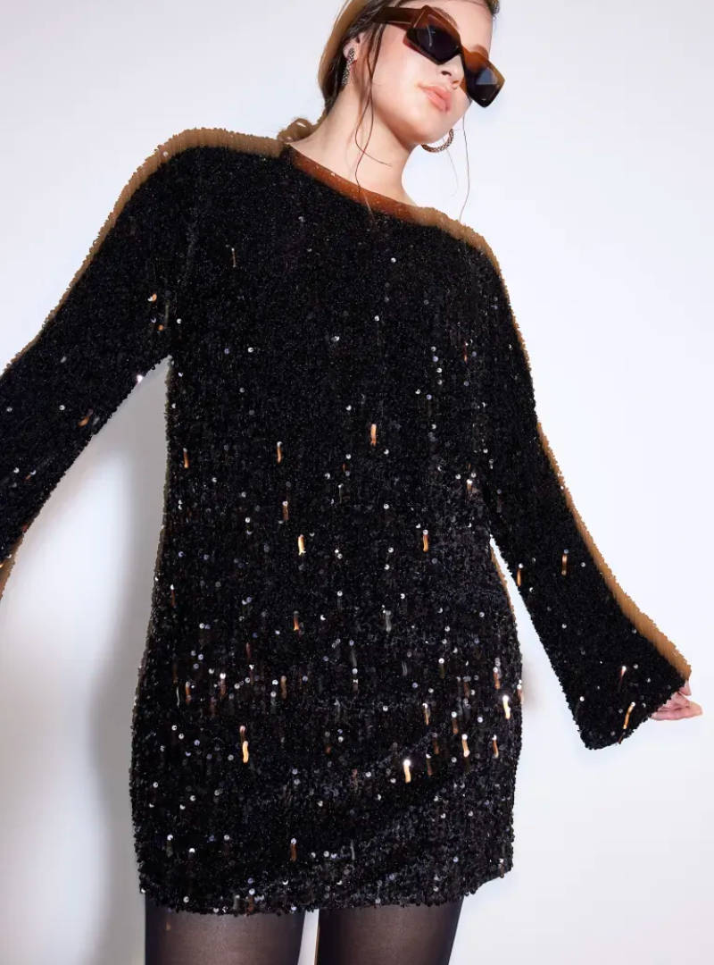 Glittercocktailrok – glamour en comfort