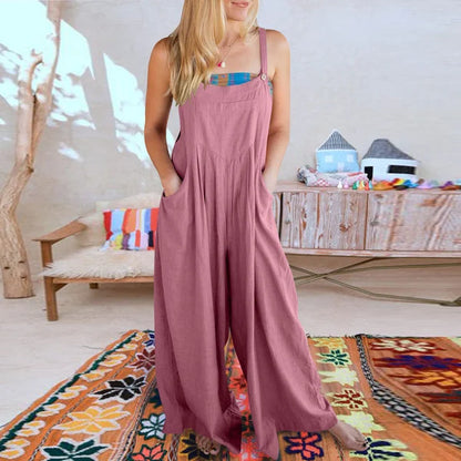 Elegant linnen jumpsuit met bloesem