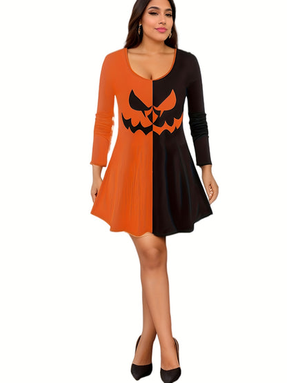 Oranje Halloween Pompoen Co-ord Set - Zoey