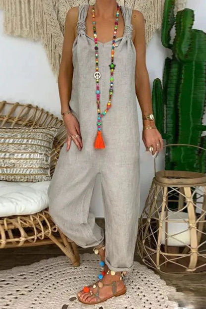 Luchtige jumpsuit met ruchesdetail