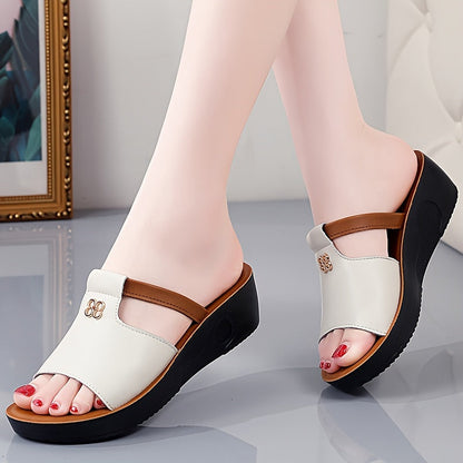 Bordeaux Wedge Sandalen - Emma