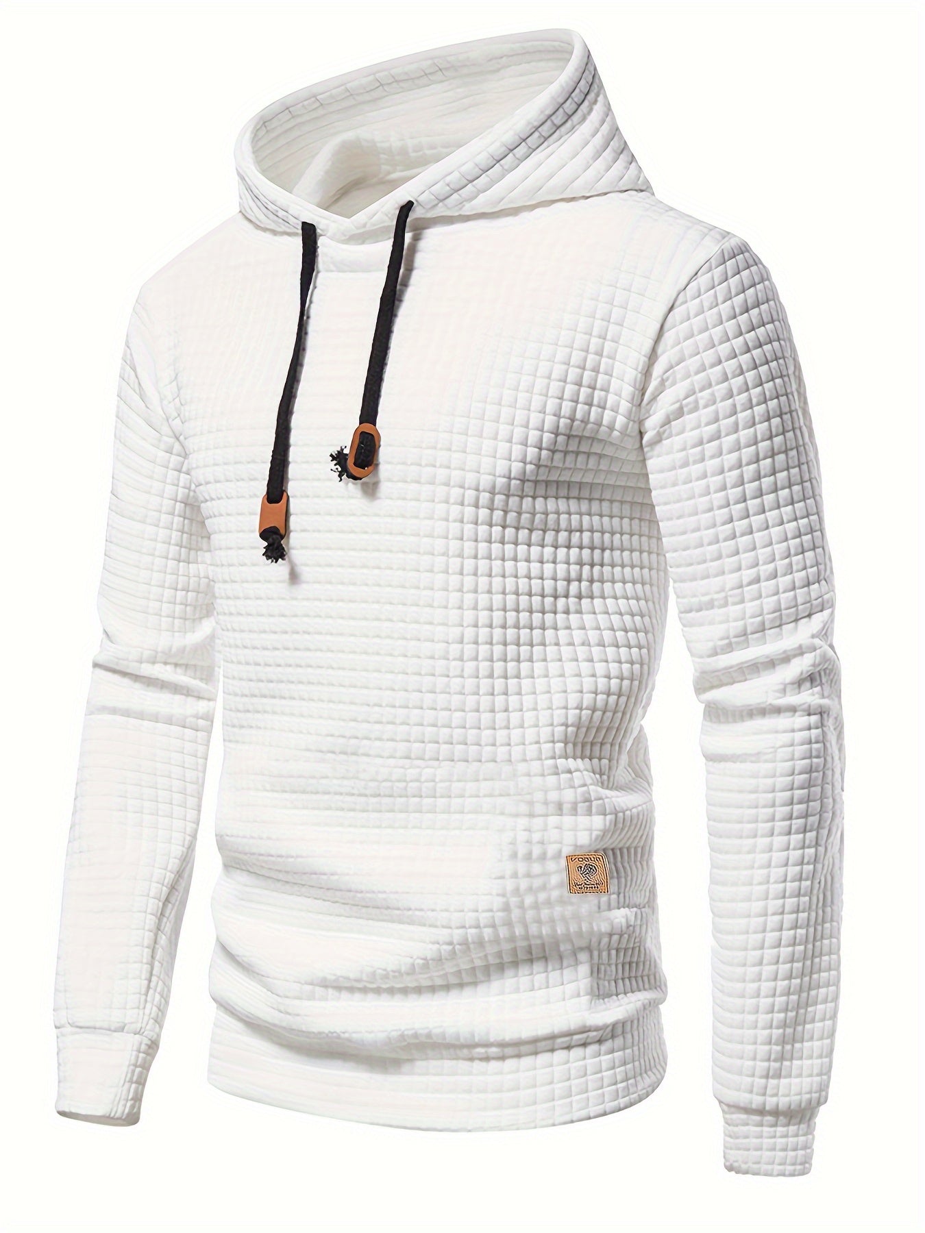 Witte Waffle Hoodie - Finn