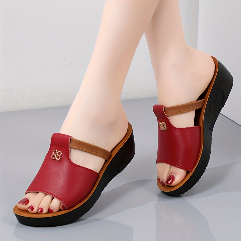 Bordeaux Wedge Sandalen - Emma