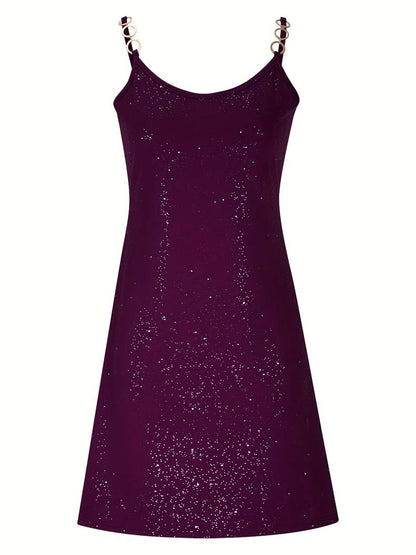 Sophia – Rode glitter mini-jurk