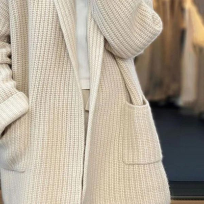 Beige Gebreid Vest voor Winter - Lotte