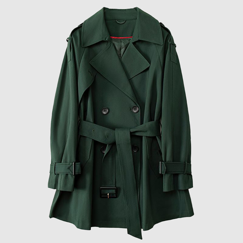 Smaragdgroene Trenchcoat met Tailleband - Noah