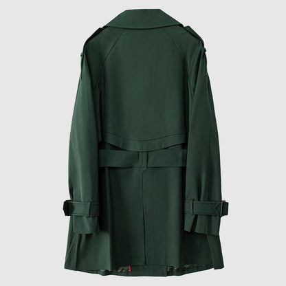 Smaragdgroene Trenchcoat met Tailleband - Noah