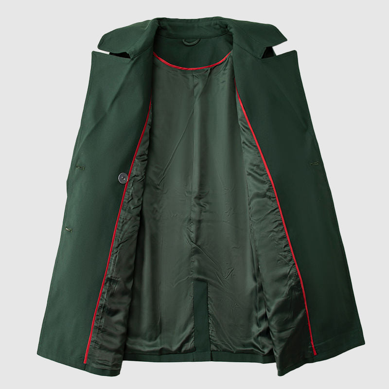 Smaragdgroene Trenchcoat met Tailleband - Noah