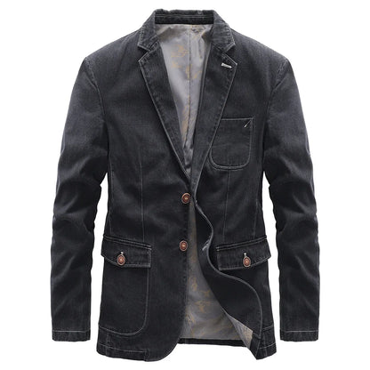 Zwarte Urban Denim Jas - Noah