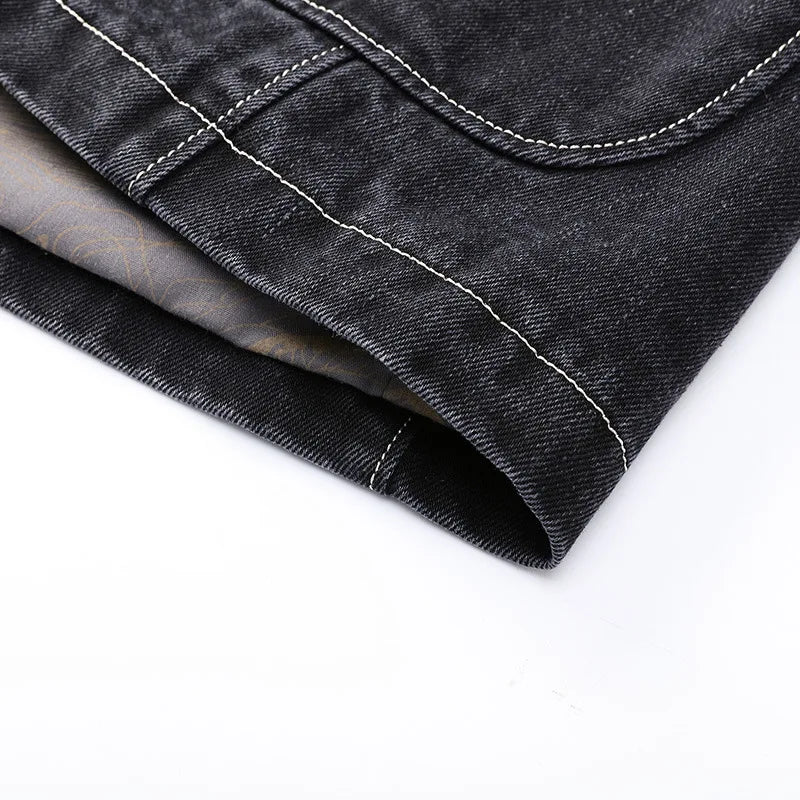 Zwarte Urban Denim Jas - Noah