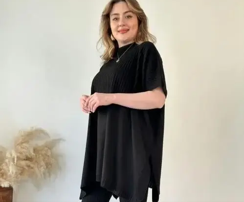 Asymmetrisches Oversize-Tunika-Set – Komfortabel & Stijlvoll