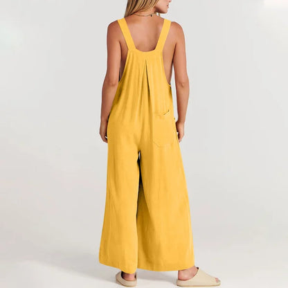 Elegant linnen jumpsuit met bloesem