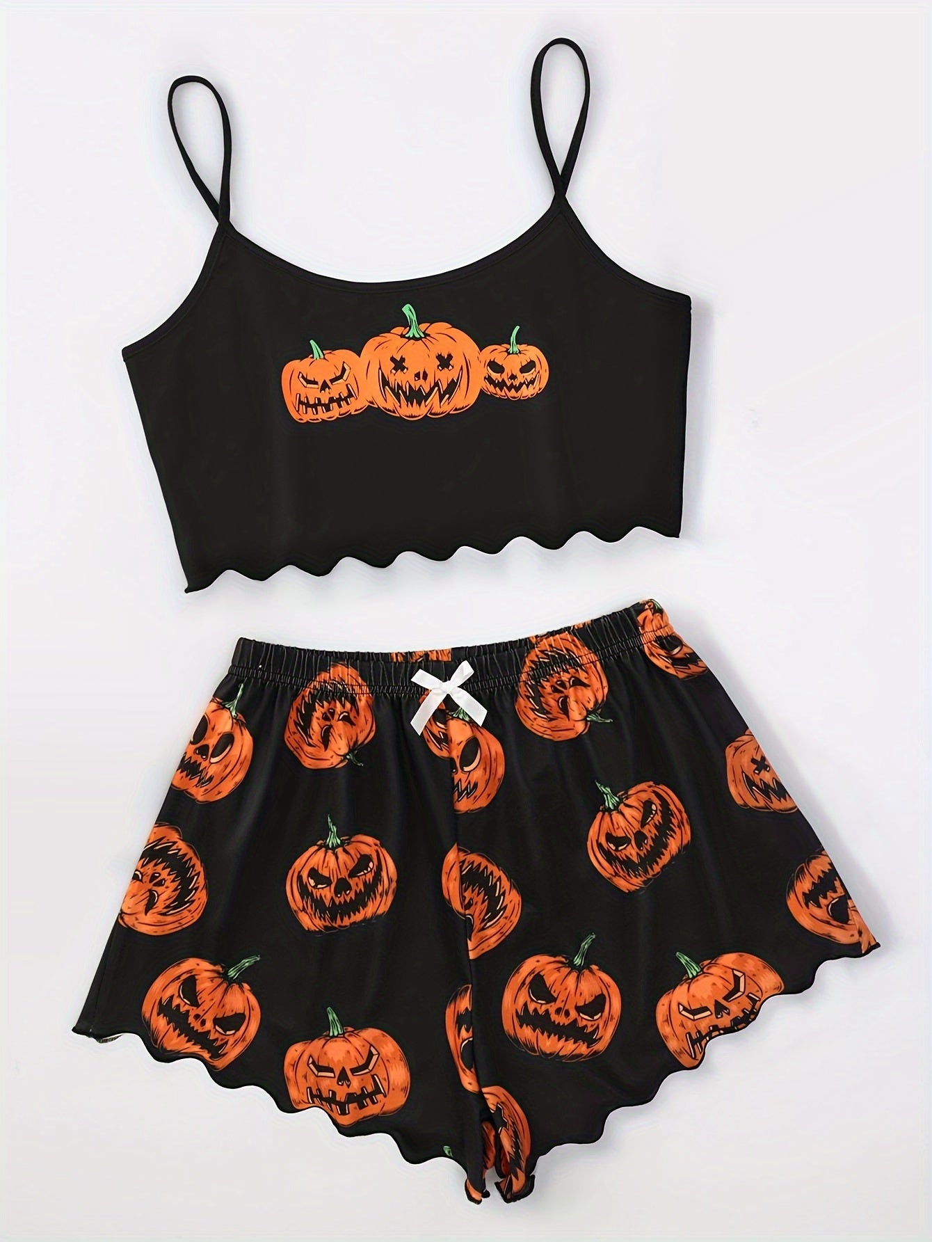 Zwarte Jack-O-Lantern Pyjama Set - Lola