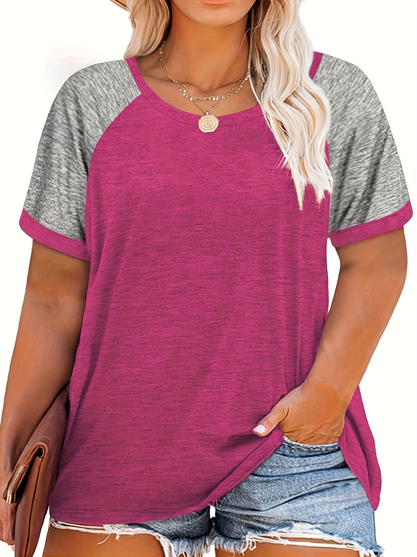 Blauw Raglan T-shirt - Ella