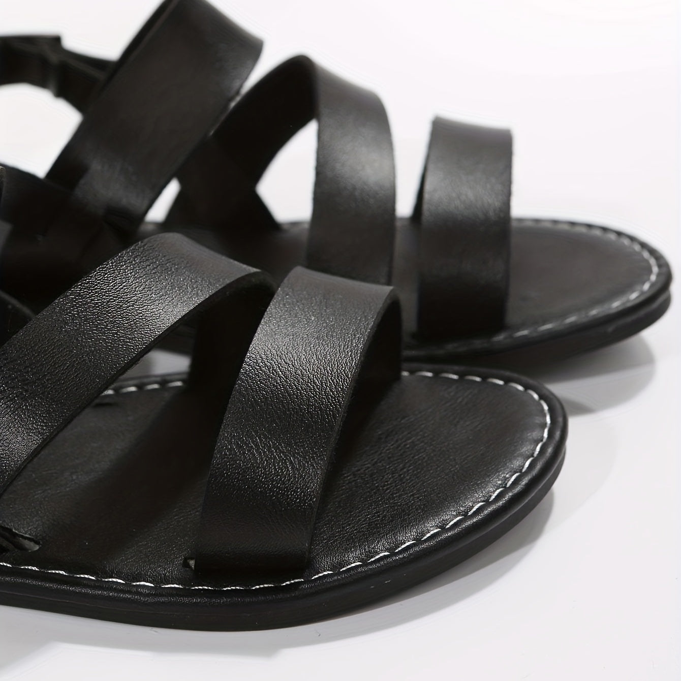 Zwarte Orthopedische Romeinse Sandalen - Esmee