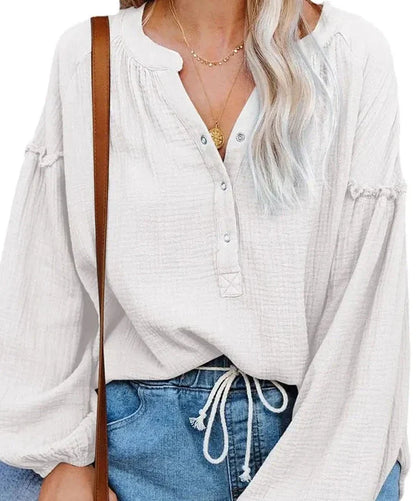 Boho-chique blouse met lange mouwen - casual en elegant