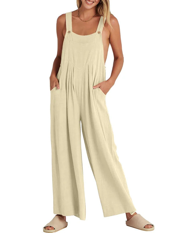 Elegant linnen jumpsuit met bloesem