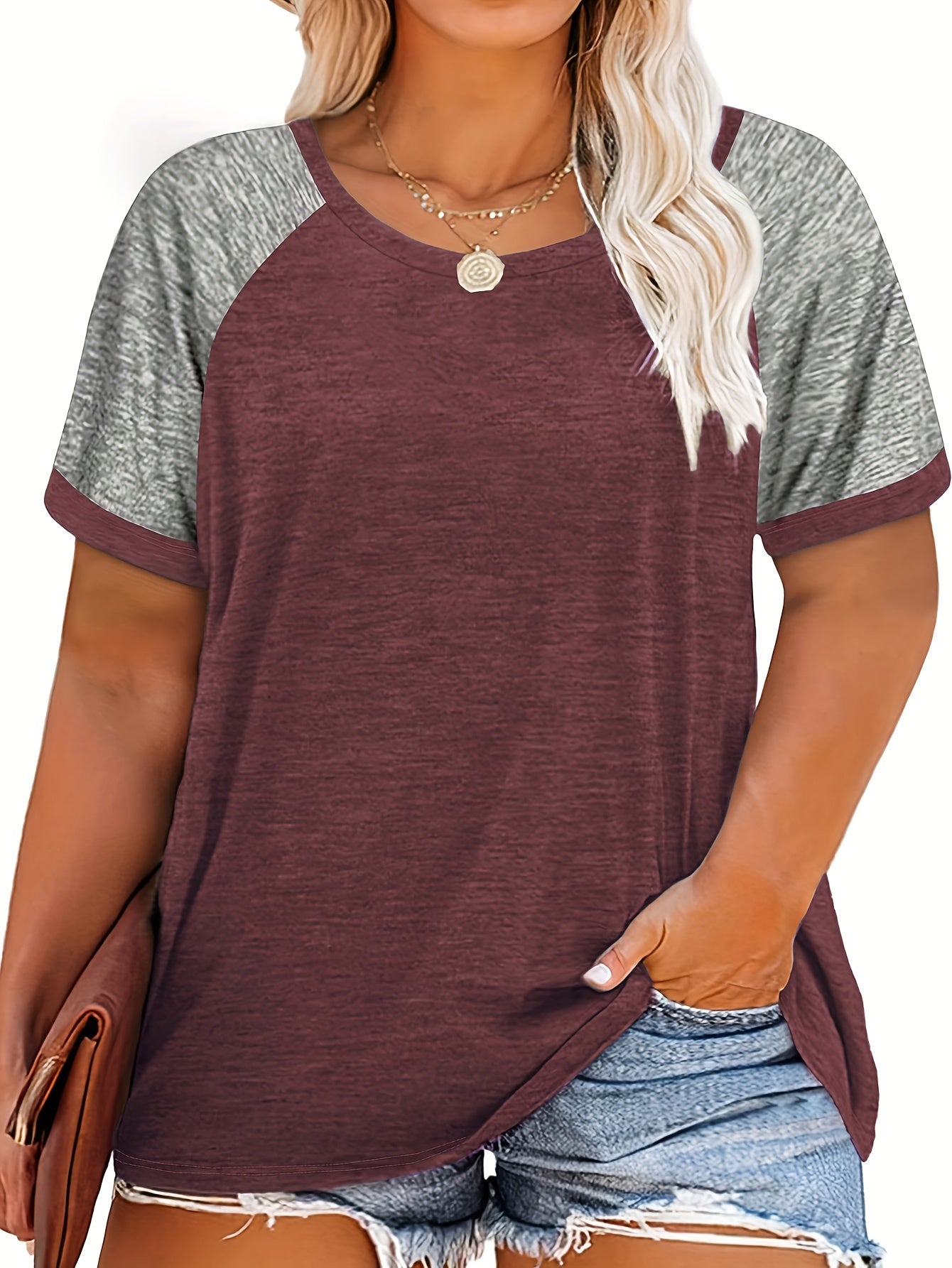 Blauw Raglan T-shirt - Ella