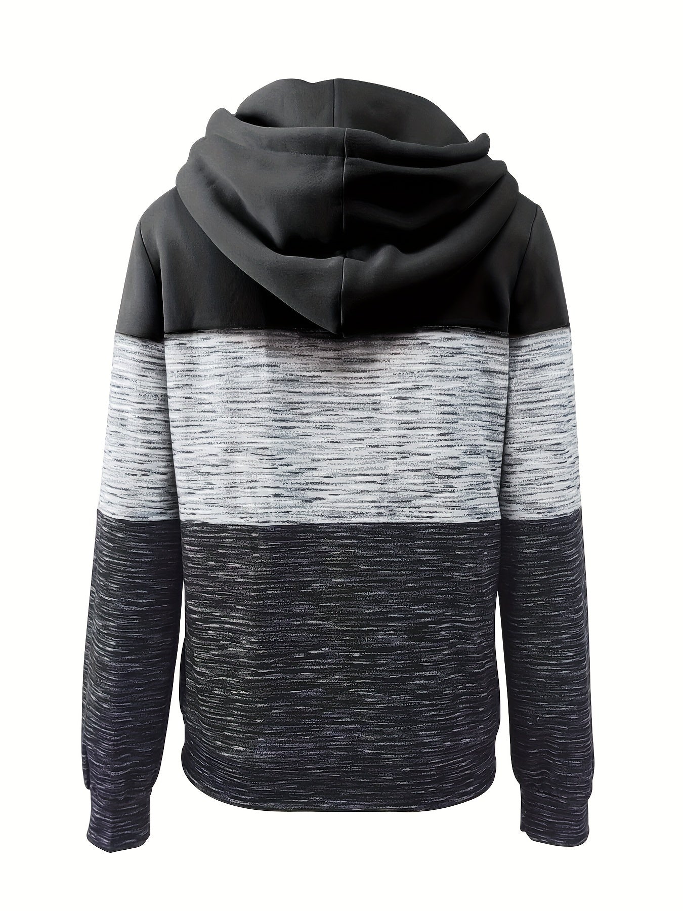 Roze Colorblock Hoodie met Rits - Eva