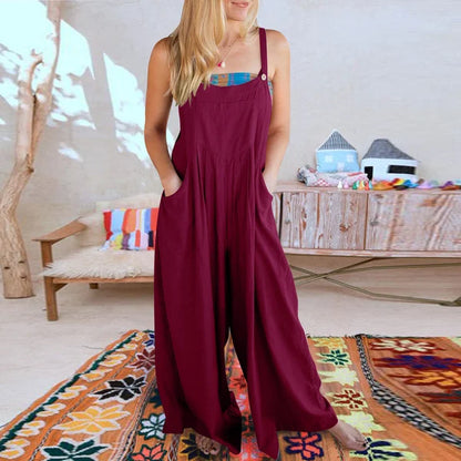 Elegant linnen jumpsuit met bloesem