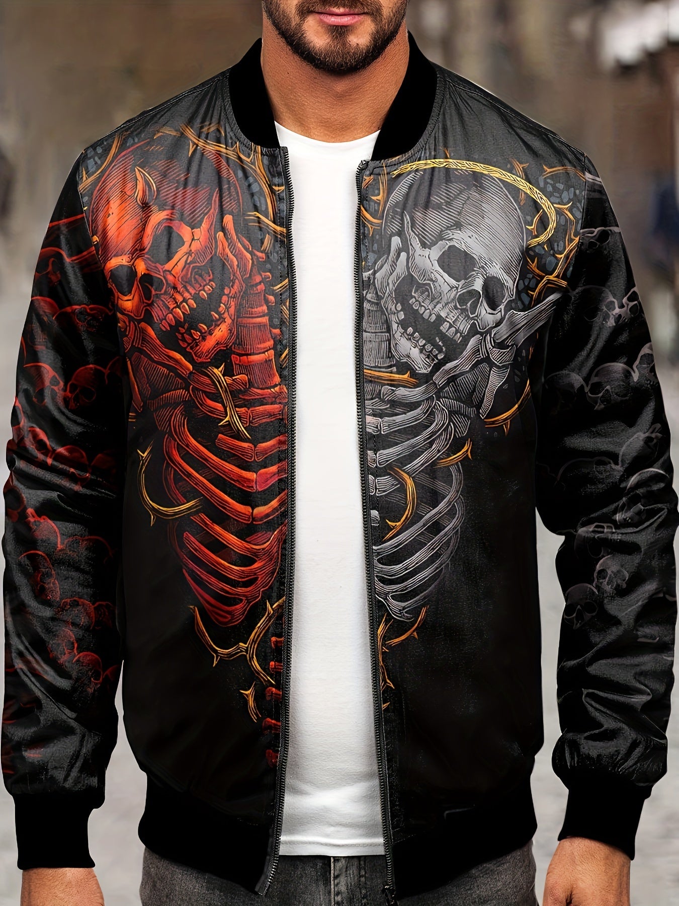 Zwart Skelet Varsity Jack - Liam