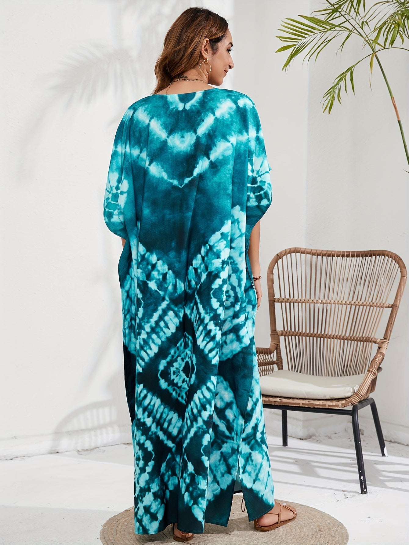 Blauwe Boho Kaftan - Luna