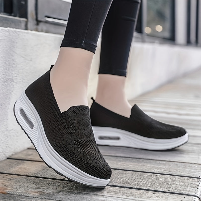 Zwarte Orthopedische Knit Sneakers – Sofie