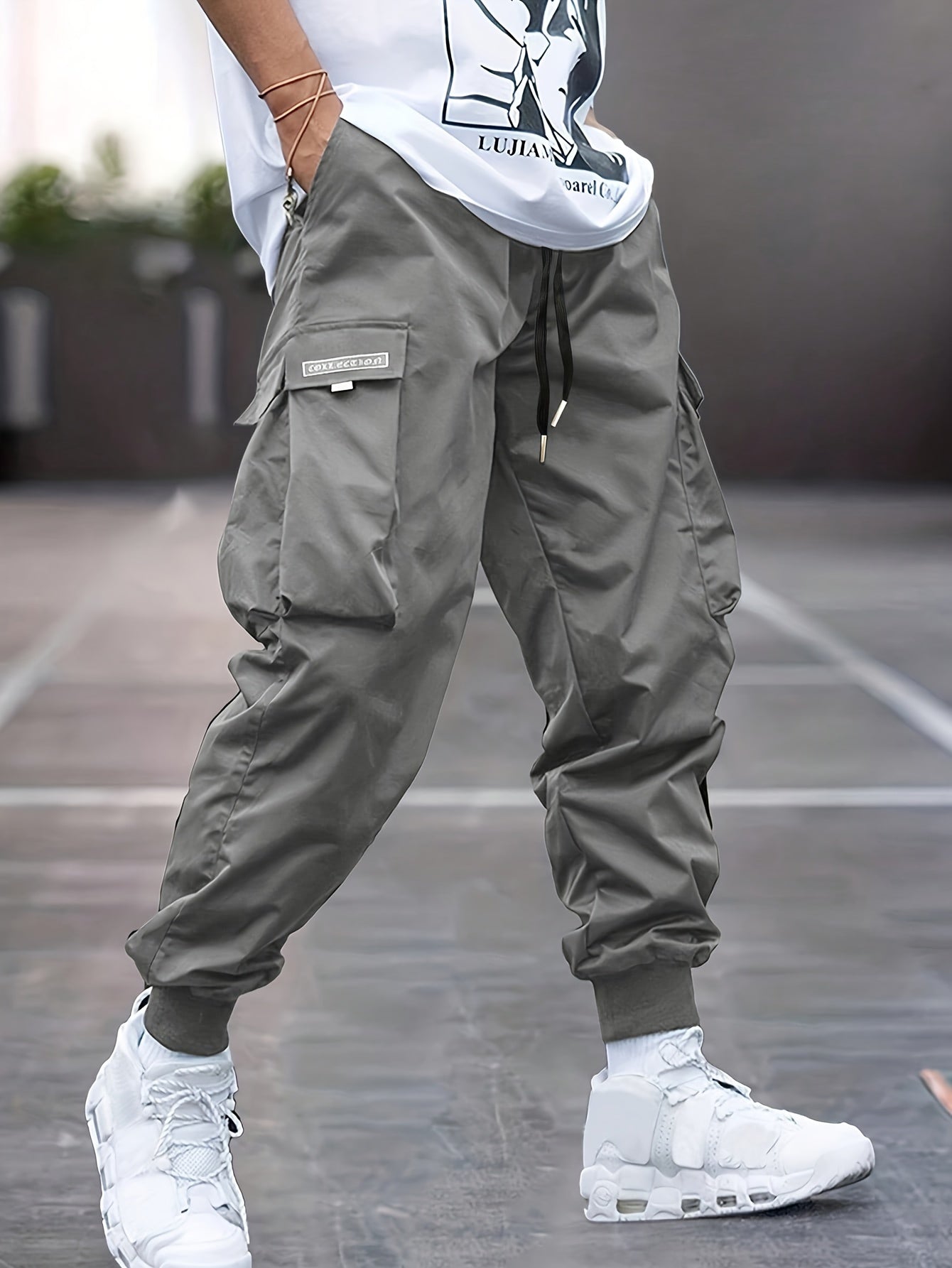 Zwarte Casual Cargo Broek - Lars