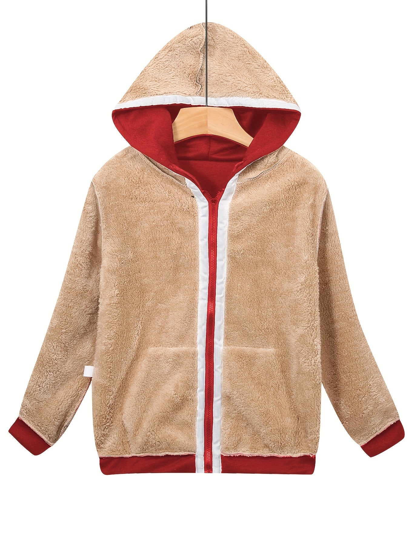 Zwarte Pluche Warme Hoodie voor Herfst en Winter - Emma