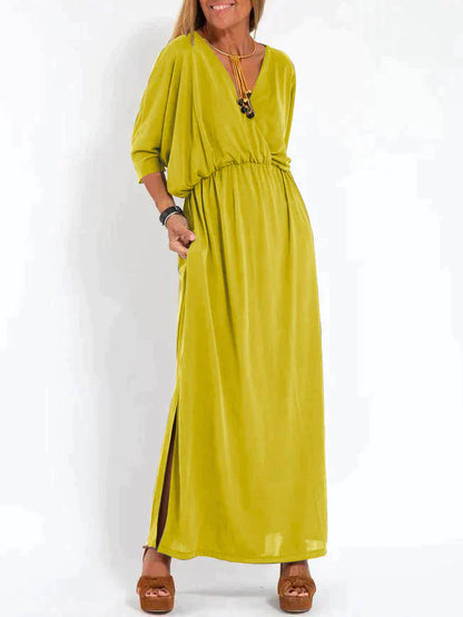 Nina - Zwarte elegante maxi-jurk