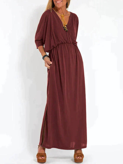 Nina - Zwarte elegante maxi-jurk