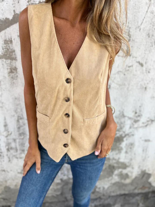 Eva - Beige blousevest