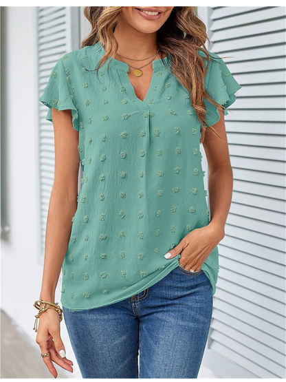 Hanna - Witte blouse met stippen