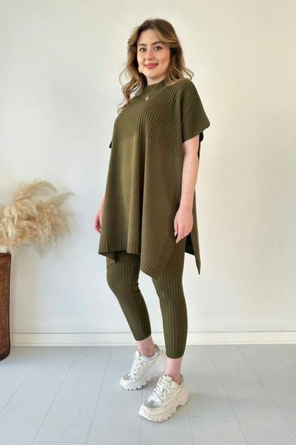 Asymmetrisches Oversize-Tunika-Set – Komfortabel & Stijlvoll